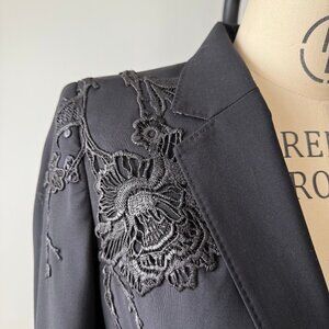KaufmanFranco Black Embroidered Lace Blazer Size 6 – $2,895 Retail